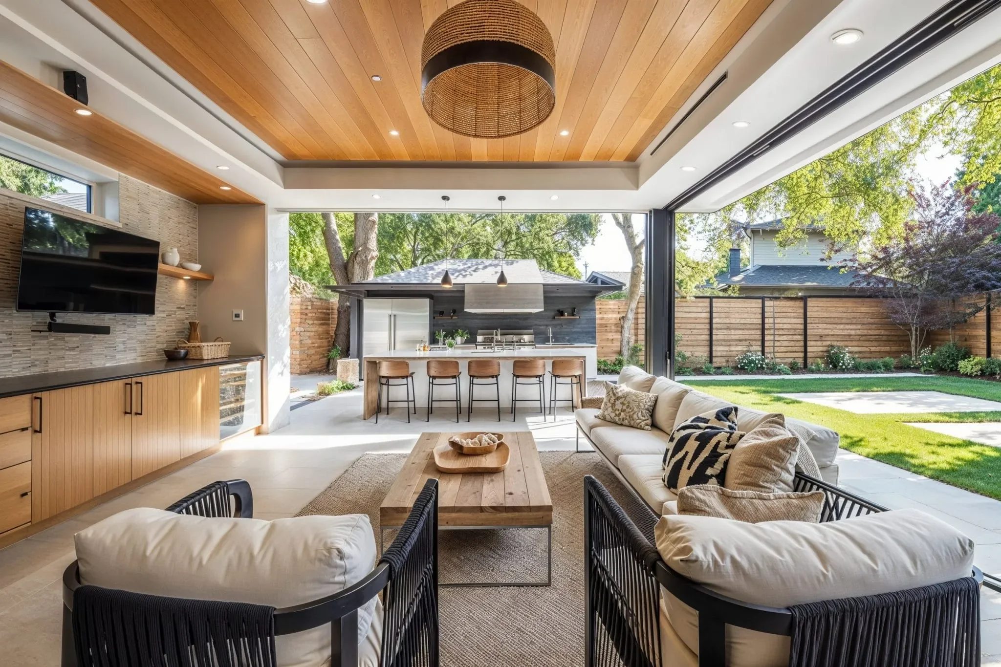 Contemporary Outdoor Living Outdoor Kitchen Remodel by Christie's Design Build Remodeling project photo